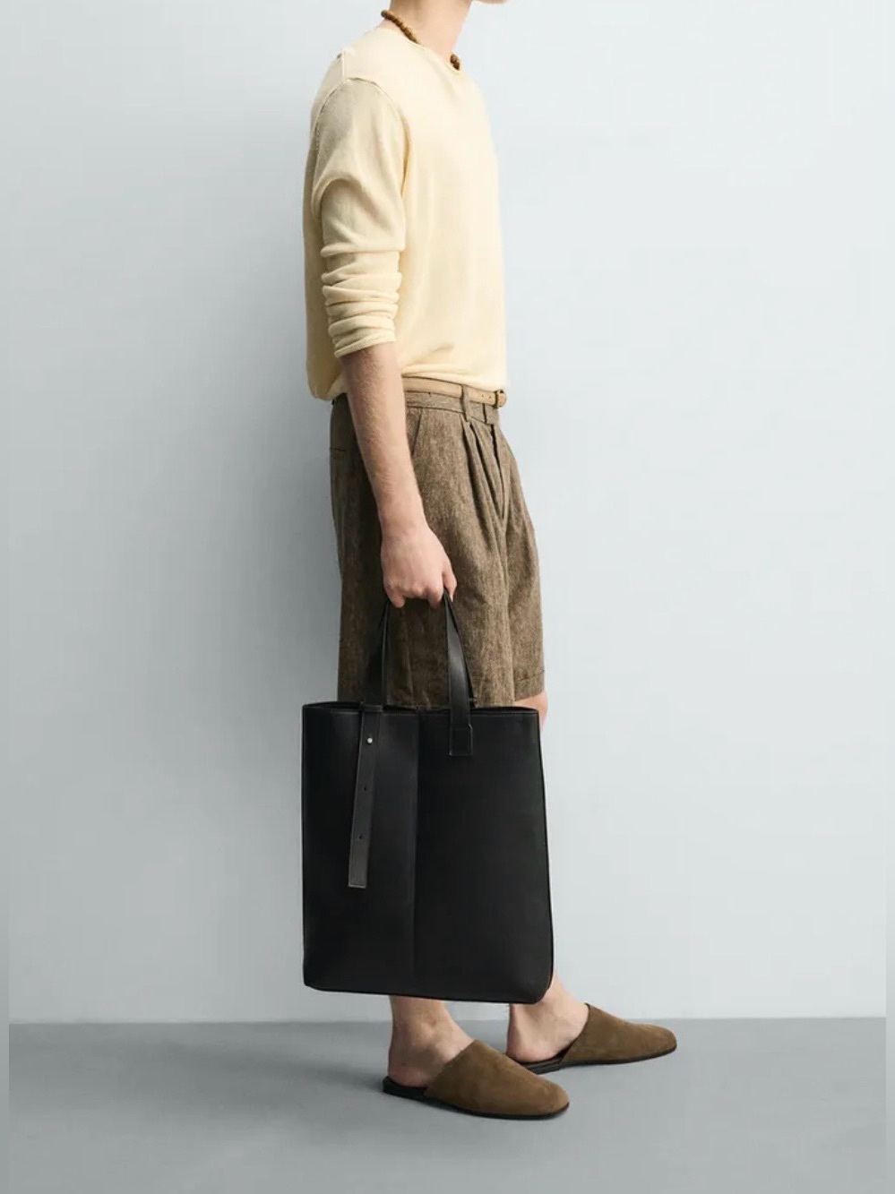 NWT ZARA Classic Black Tote Shoulder Bag
